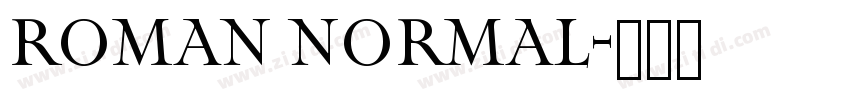 Roman Normal字体转换